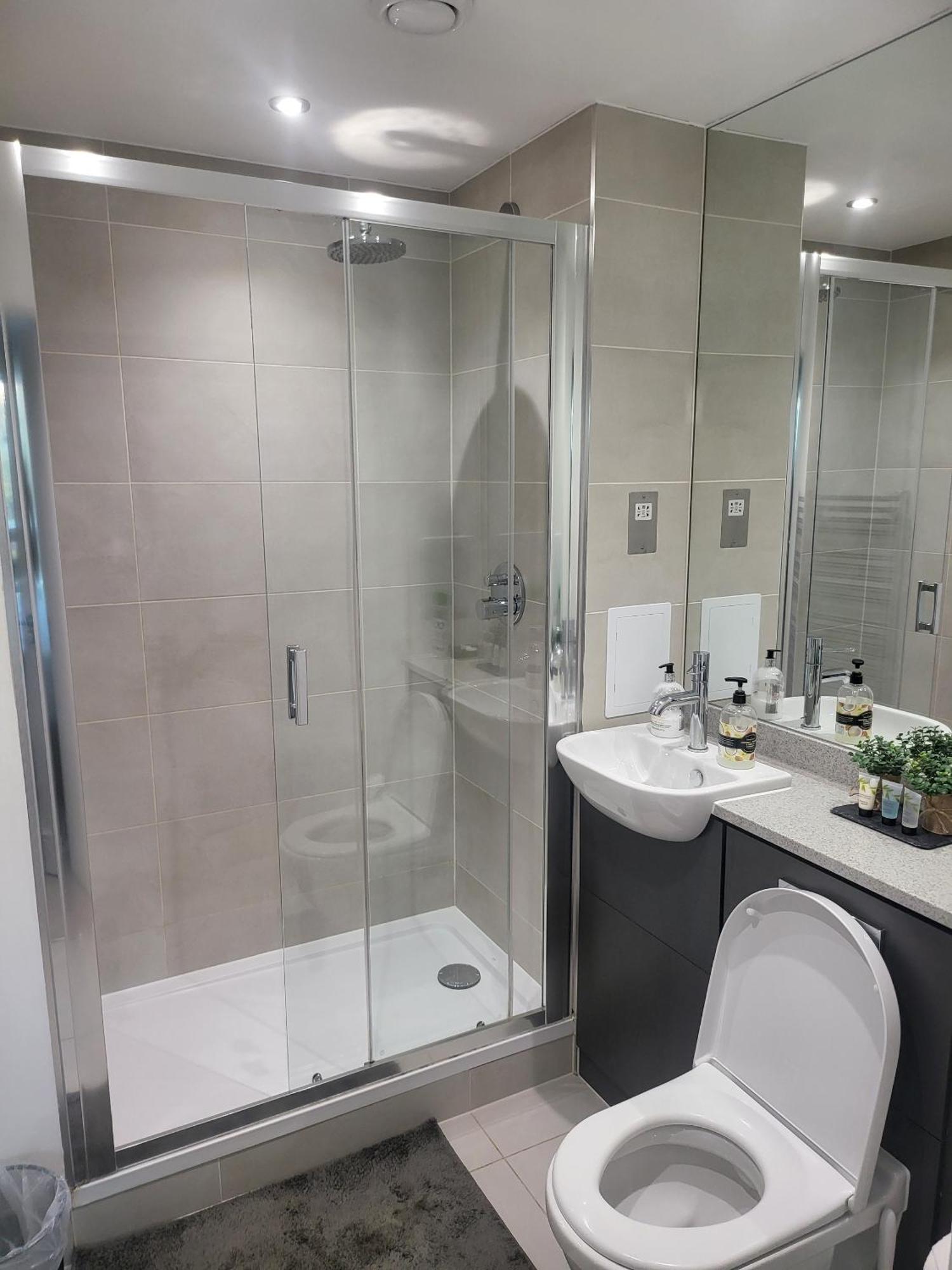 Kayz Lodge- Luxury Ensuite-Private & Shared Accommodation In A New House At The Olympic Village Overlooking Stratford Westfield And Tube Station ลอนดอน ห้อง รูปภาพ